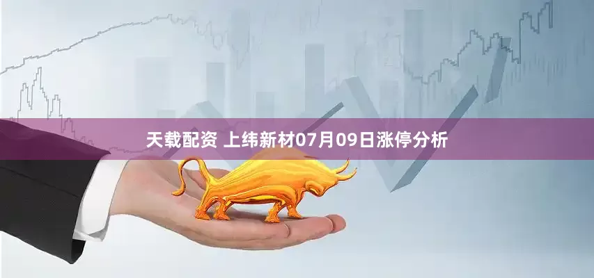 天载配资 上纬新材07月09日涨停分析