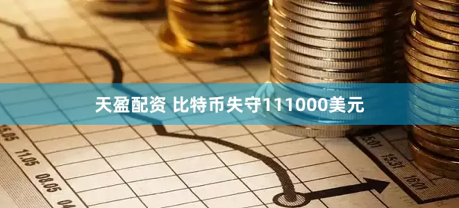 天盈配资 比特币失守111000美元
