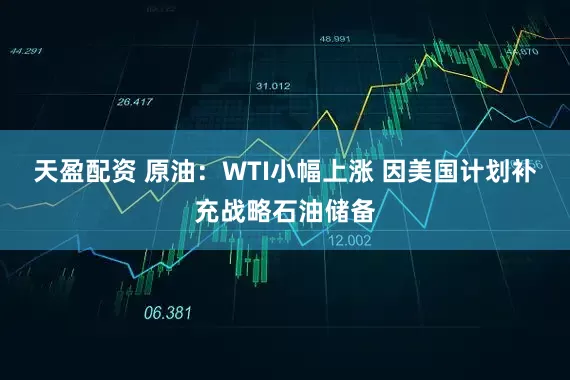 天盈配资 原油：WTI小幅上涨 因美国计划补充战略石油储备